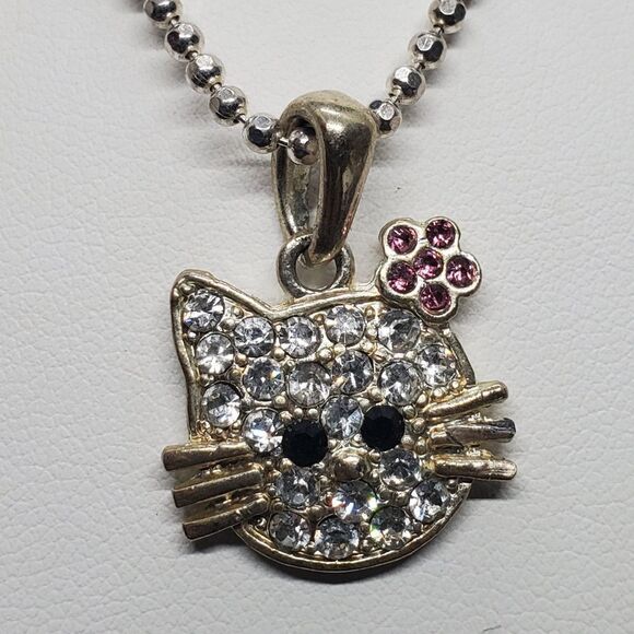 Silver House Cat Necklace with solid 925 Sterling Silver  Sterling Silver Necklace with Cat Pendant